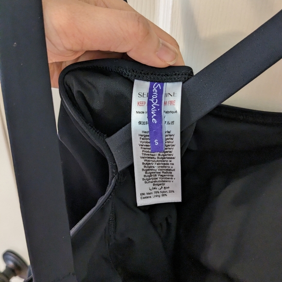 Seraphine Front Twist Black Maternity Swimsuit Size S - Picture 3 of 6